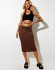 Image of Dajon Midirock aus Lycra Tiefes Mahagoni