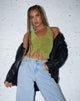 Bild von Dapa Crop Top aus Krepp-Limette