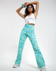 Image of Motel X Barbara Kristoffersen Zoven Schlaghose in Retro Daisy Blau
