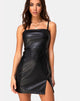 Image of Rosina Kleid in PU Schwarz