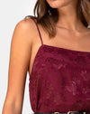 Satin Rose Burgund