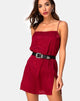 Image of Datista Slip Kleid aus Satin Cheetah Himbeere