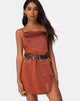 Image of Datista Kleid aus Satin Dunkel Rost
