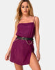 Image of Datista Slip Dress aus Satin Cheetah Grape