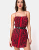 Bild von Datista Slip Dress in Red Snake