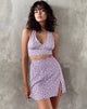 Bild von Datri Crop Top in Ditsy Rose Lilac