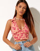 Image of Datri Top in dunkler Wildblume Cantaloupe