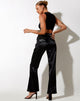 Image of Desta Hose aus Satin Schwarz Fantasia Diamante