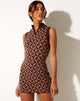 Image of Dewei Kleid aus Geostrick Kaffeebraun