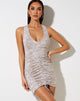 Image of Dilada Bodycon-Kleid in Zebra-Tönen