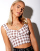 Image of Disca Cami Top in Schachmatt Braun