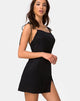 Image of Doella Slip Dress aus Satin Cheetah Black