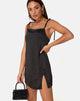 Image of Doella Kleid aus schwarzem Satin