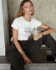 Image of Doga Crop Top in Elfenbein Angelo Washed Out