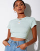 Image of Doga Crop Top aus weichem Pistazienholz Daisy Embro