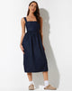 Bild von Doraya Midikleid in Denim Blue Chambray