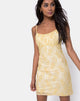 Image of Kula Kleid aus pastellfarbener Spitze Lemon