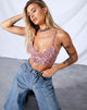 Bild von Dyla Crop Top in PU Snake Pink
