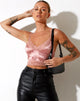 Bild von Dyrana Crop Top in Rose Flock Pale Pink