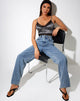 Bild von Dyrana Crop Top in Diagonal Dogtooth