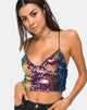 Bild von Dyrilla Cropped Bralet aus Drachenfrucht-Pailletten