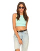 Bild von Motel Early Riemchen-Crop-Top in Mint