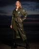Image of Ejo Trenchcoat in PU Dunkel-Olive