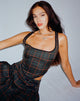 Image of Elati Korsett-Top in Tartans Grün