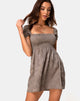 Image of Eldre Kleid aus Satin Rose Silber Grau