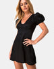 Image of Elfy Minikleid aus Satin Gepardenschwarz
