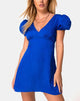 Image of Elfy Minikleid aus Satin Gepard Königsblau