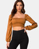 Bild von Elina Top aus Satin Cheetah Gold