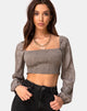 Image of Elina Top in Satin Rose Silber Grau