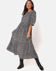 Bild von Ellery Kleid in Ditsy Rose Schwarz
