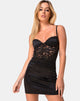 Image of Ellis Bodycon Kleid aus Spitze und Mesh Schwarz