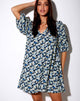 Bild von Elna Babydoll Kleid in Aster Blau