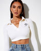 Bild von Elody Crop Top in Rippe Elfenbein Cupid Embro