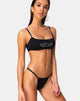 Image of Valter Bikini-Unterteil in Mattschwarz mit Diamanten