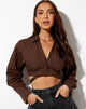 Bild von Elyse Crop Top in Deep Mahogany