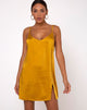 Image of Emilia Slip-Kleid aus Satin Kurkuma