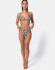 Bild von Evako Bikiniunterteil in Mini Zebra Schwarz Creme