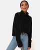 Image of Evie Sweatshirt aus Chenille Schwarz