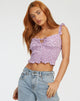 Bild von Ezra Top in Ditsy Rose Lilac