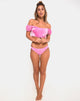 Bild von Fabienne Bikiniunterteil aus Samt in Candy Pink