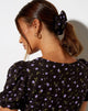 Bild von Scrunchie in Pretty Petal Coffee und Purple