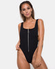 Bild von Farica Badeanzug in Mini Rib Onyx