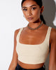 Bild von Adela Crop Top in Rippe Sand