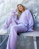 Bild von Fawly Crop Top in Violet Angel Embro in Weiß