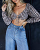 Bild von Celinda Crop Top in Croc Neutral Grau