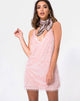 Image of Finn Kleid aus Plüsch mit Fransen Sugar Pink